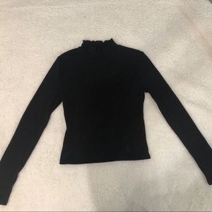 Black turtle neck long sleeve shirt